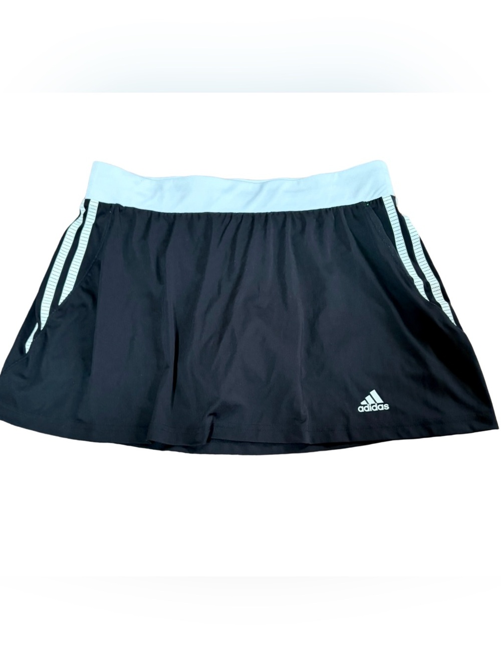 Adidas Climalite Athletic Skort Black White Tennis Golf Running Skirt M